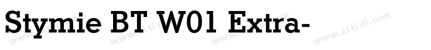Stymie BT W01 Extra字体转换
